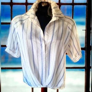 Ladies Lightweight Flowy Striped Blouse